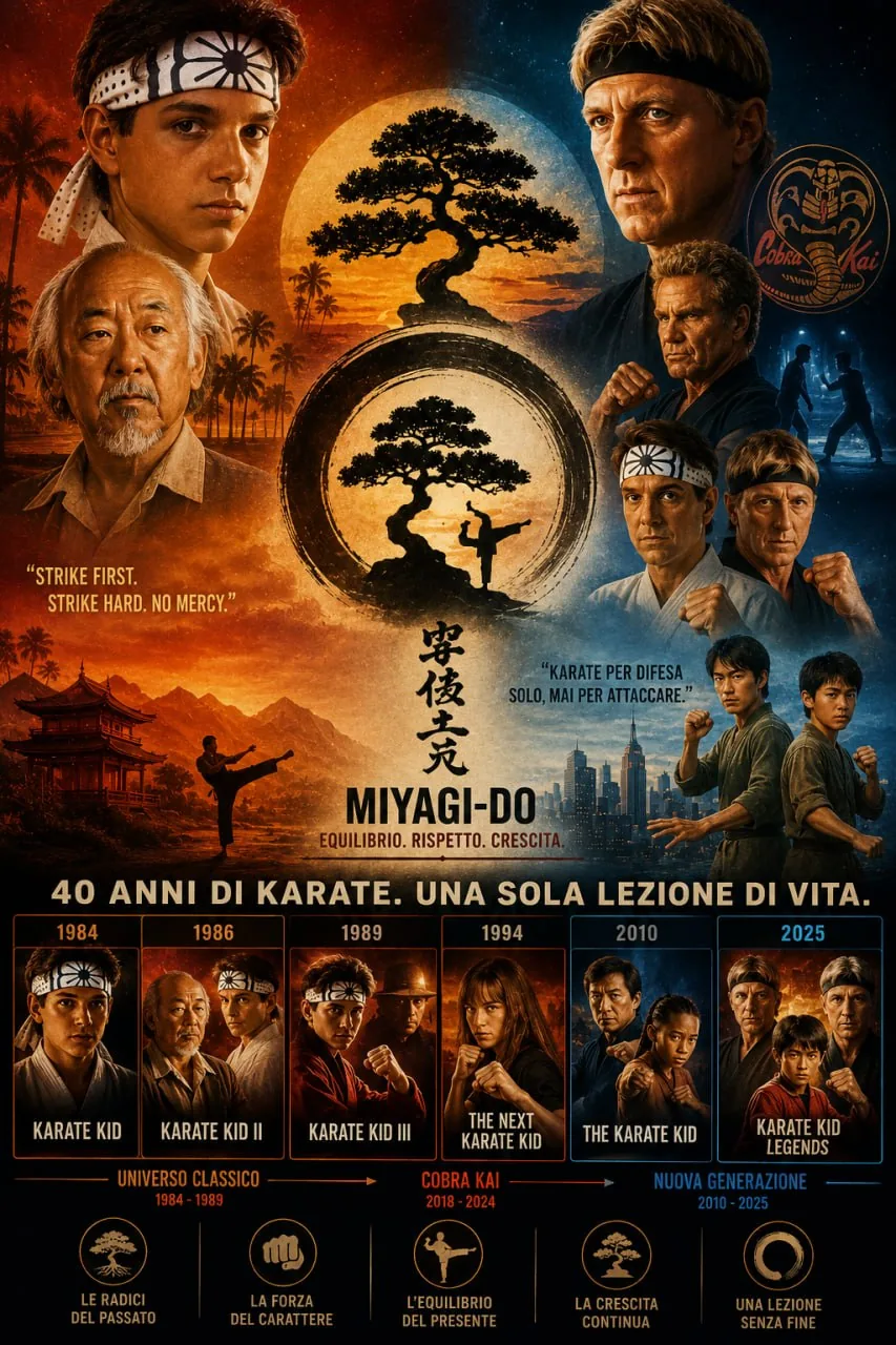 Saga Karate Kid: tutti i film in ordine dal 1984 al 2025, Cobra Kai e il significato del Miyagi-Do spiegato